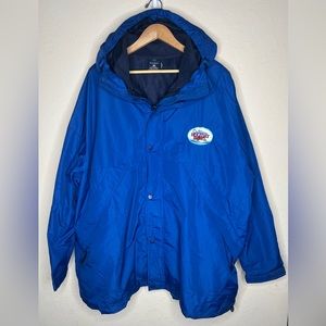 Vintage Port Authority 2 in 1 Coat 2001 Culligan Holiday Bowl Jacket Size 3XL